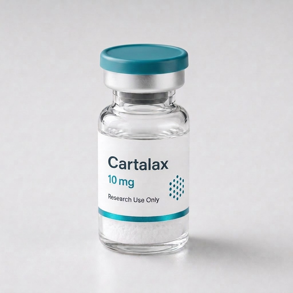 Cartalax vial, mock product photograph
