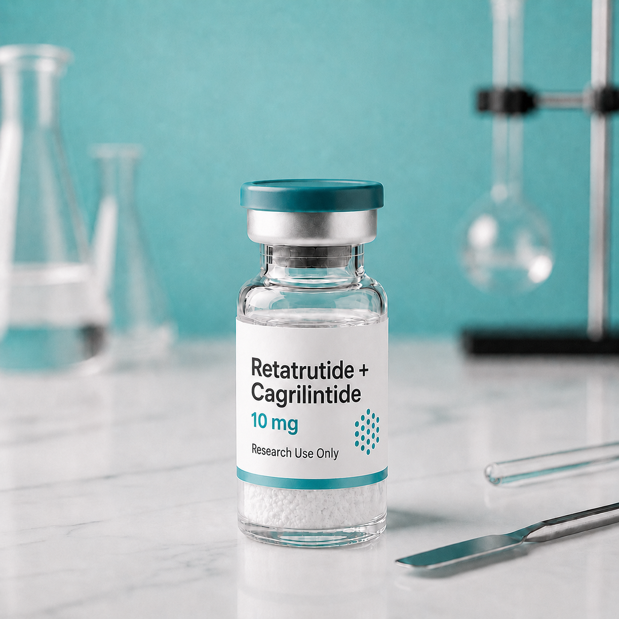 Retatrutide + Cagrilintide blend, mock product photograph