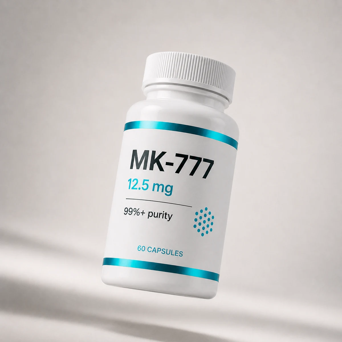 MK-777 vial, mock product photograph, view 3