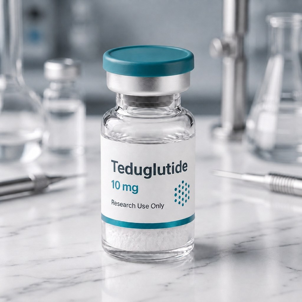 Teduglutide (Gattex) vial, mock product photograph