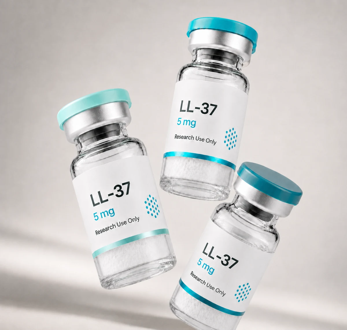 LL-37 vial, mock product photograph, view 3