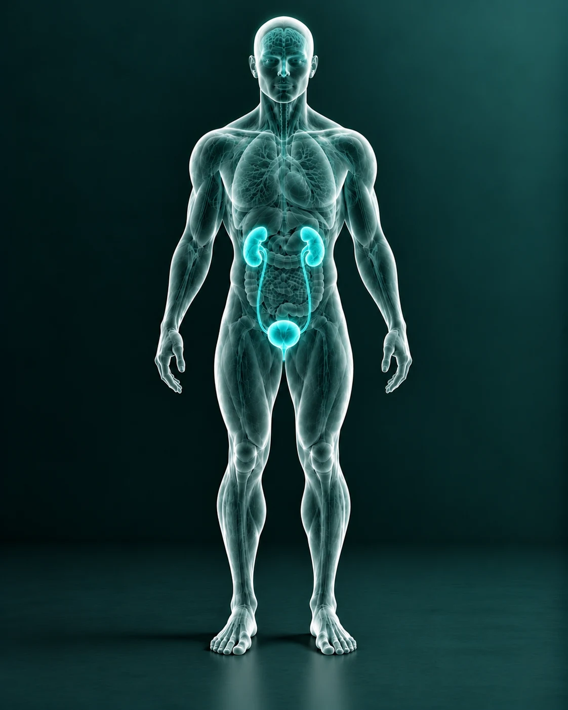Anatomical illustration highlighting bladder