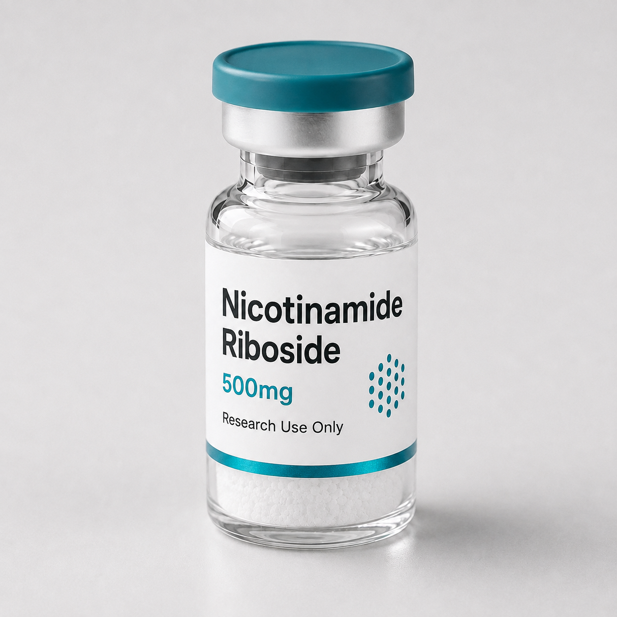 Nicotinamide Riboside (NR) vial, mock product photograph