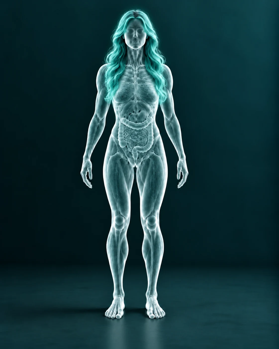 Anatomical illustration highlighting hair