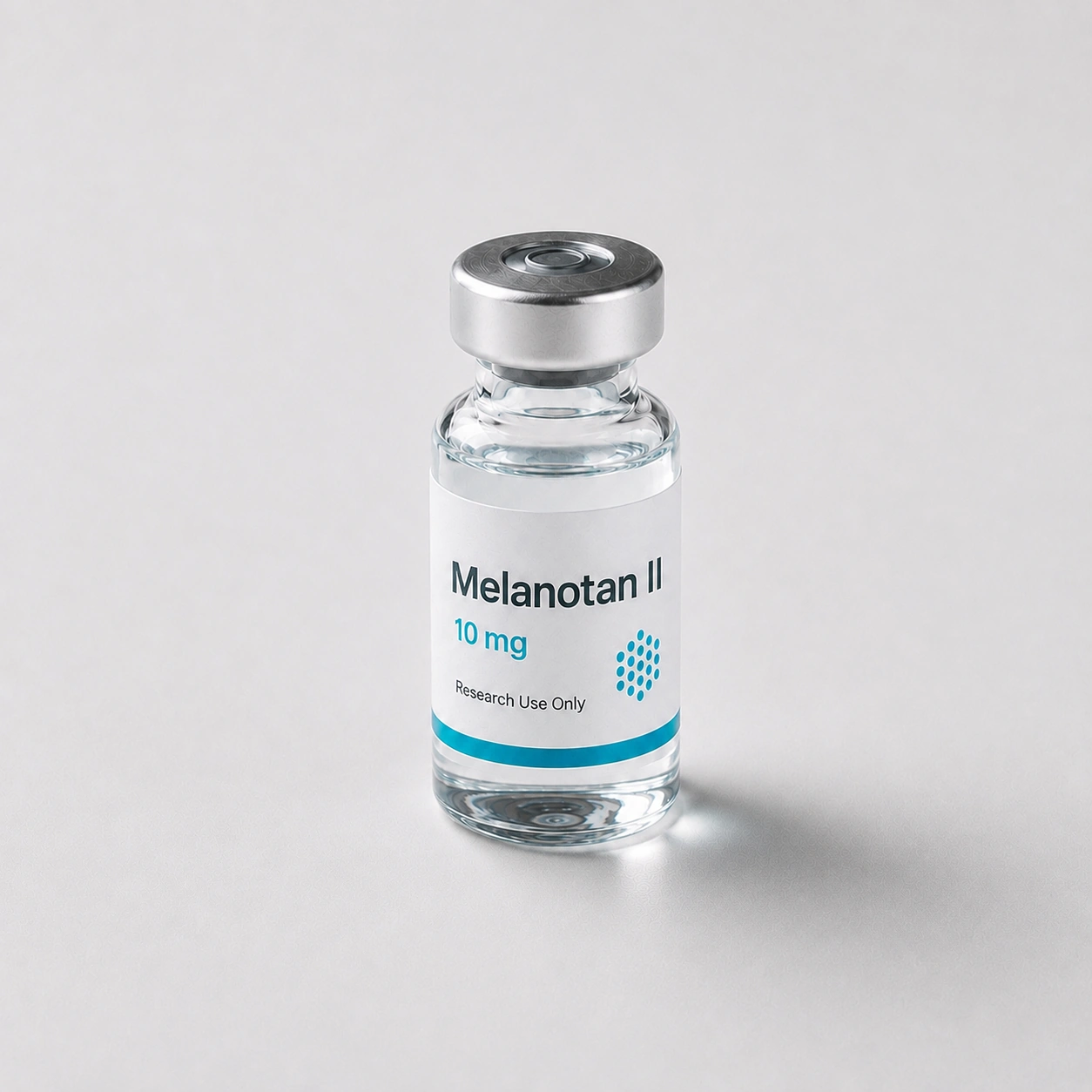 Research vial labeled Melanotan II, ten milligrams