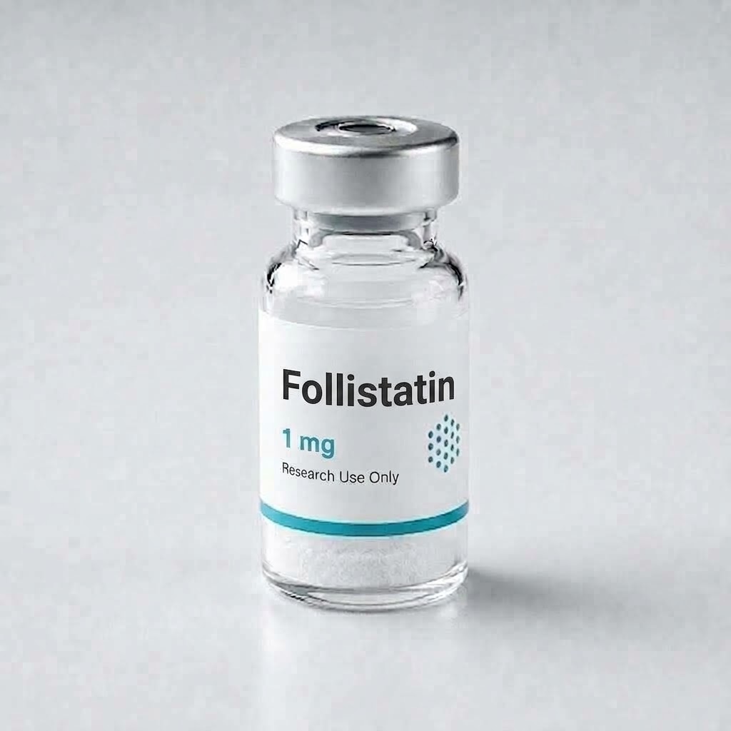 Research vial labeled Follistatin
