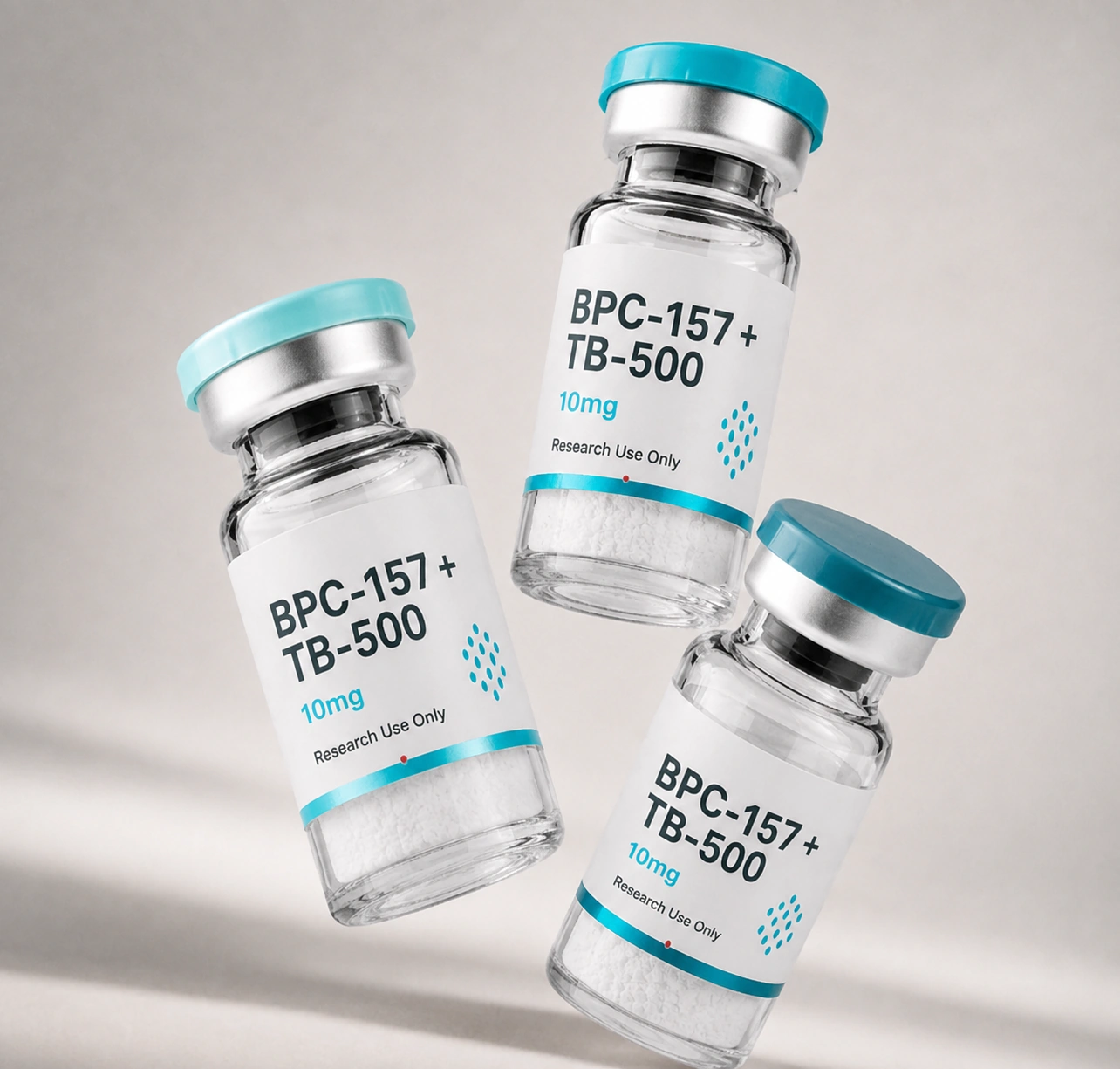 BPC-157 + TB-500 vial, mock product photograph, view 3