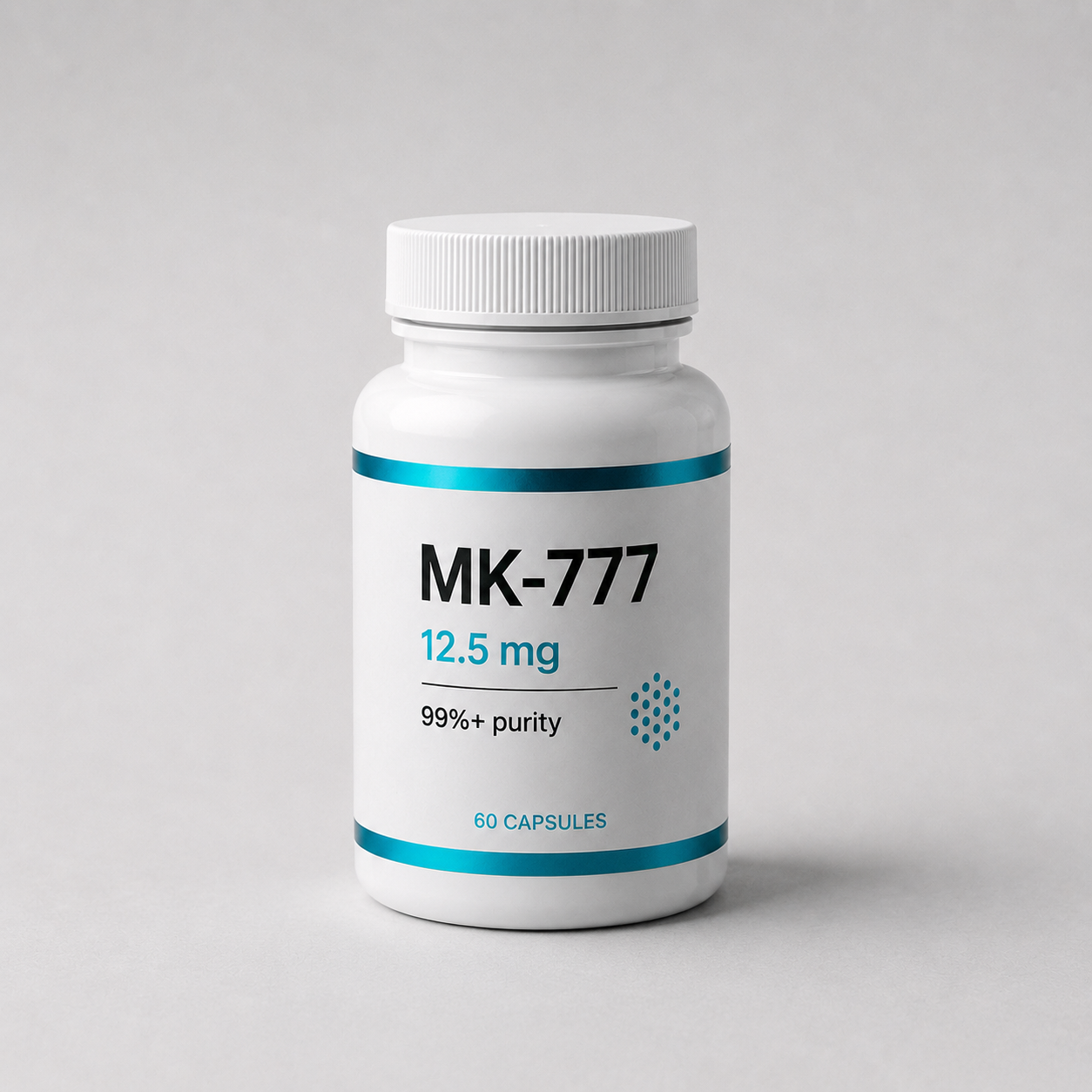 MK-777 vial, mock product photograph