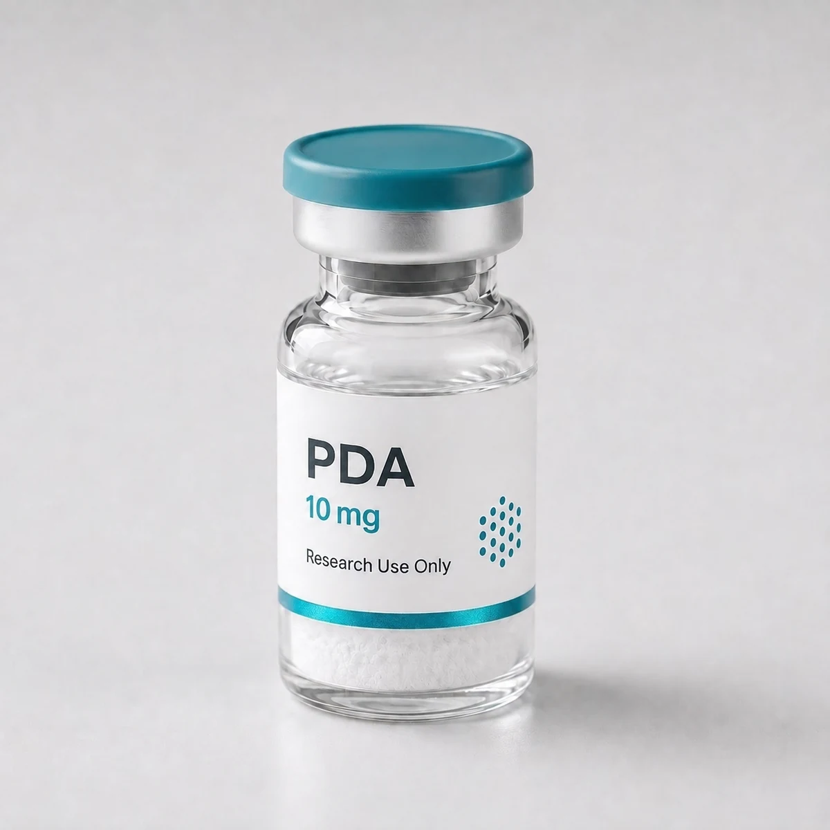 PDA (Pentadeca Arginate) vial, mock product photograph