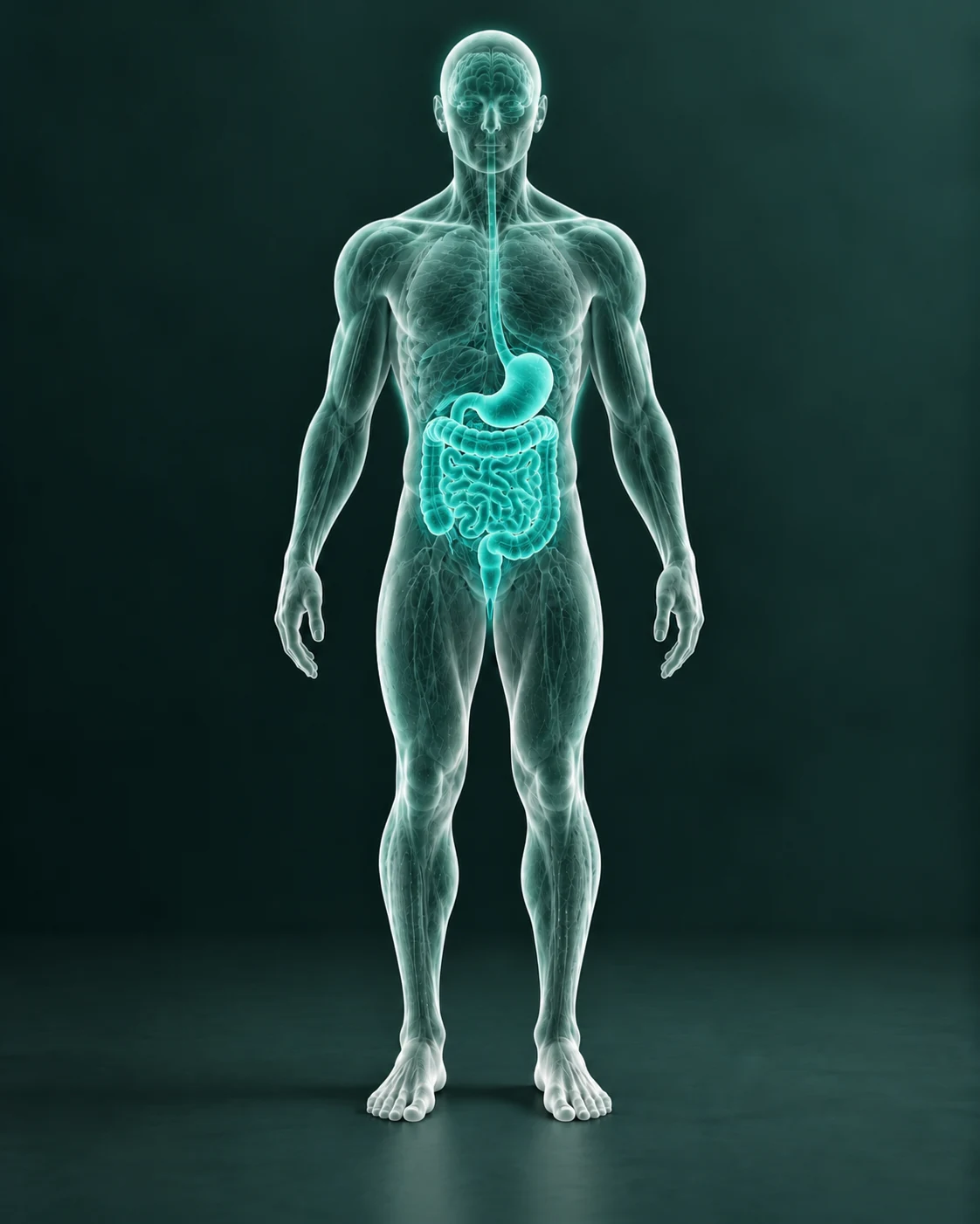 Anatomical illustration highlighting gut