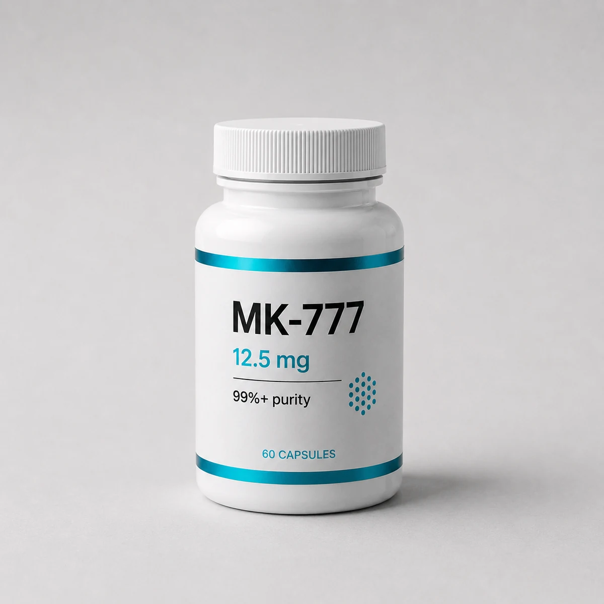 MK-777 vial, mock product photograph
