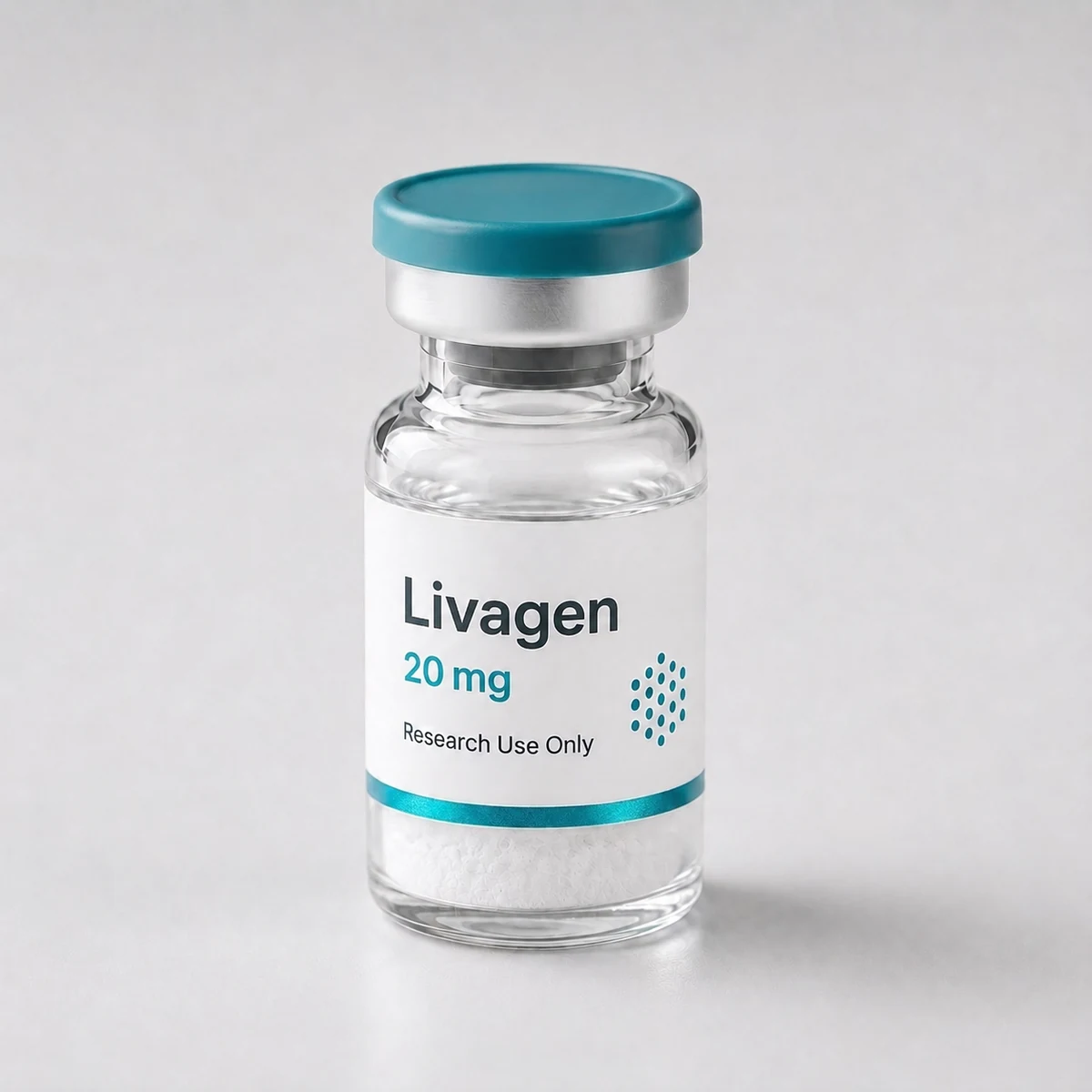 Livagen vial, mock product photograph