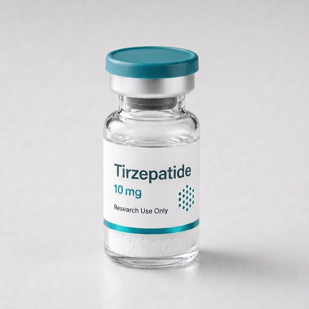 Tirzepatide vial, mock product photograph