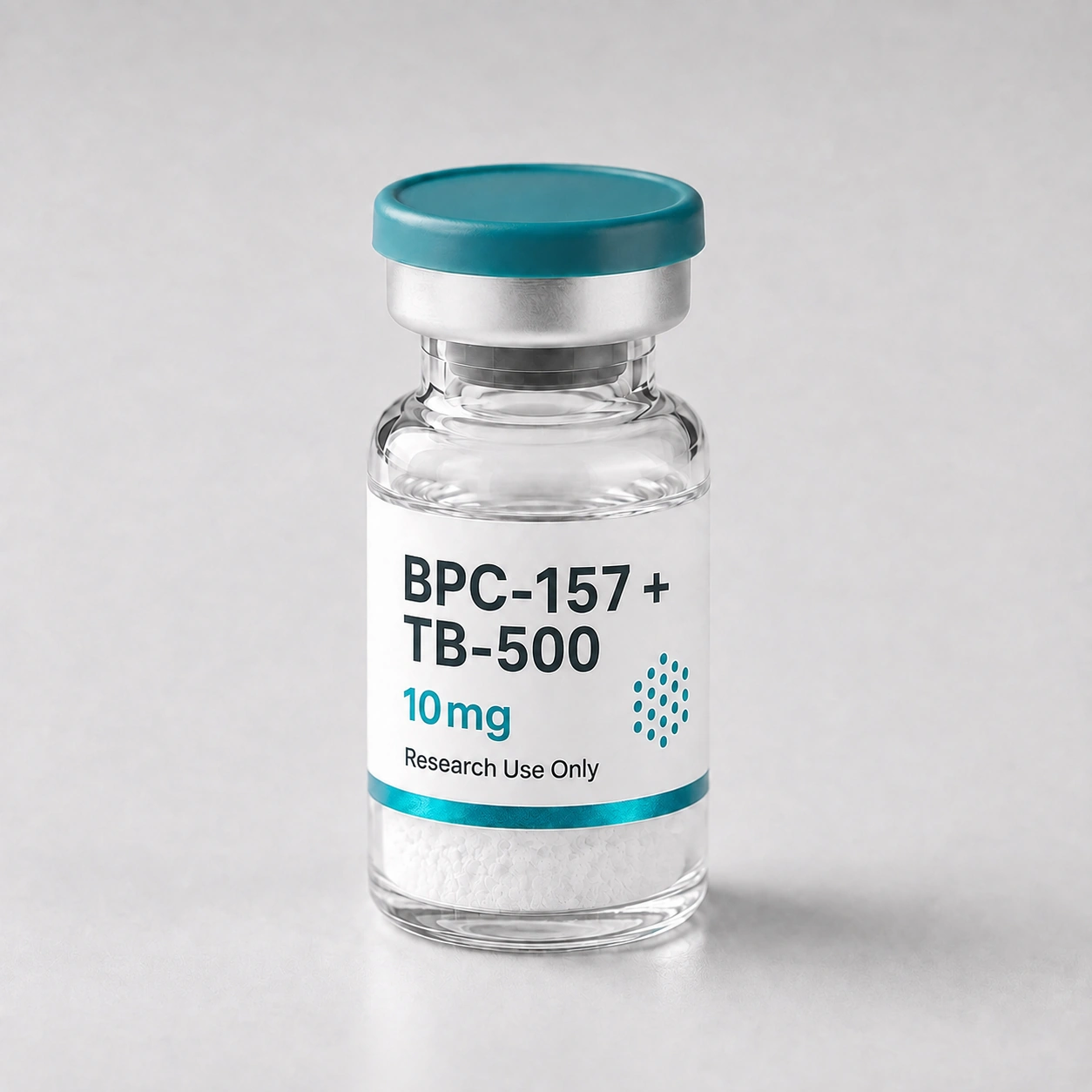 BPC-157 + TB-500 vial, mock product photograph