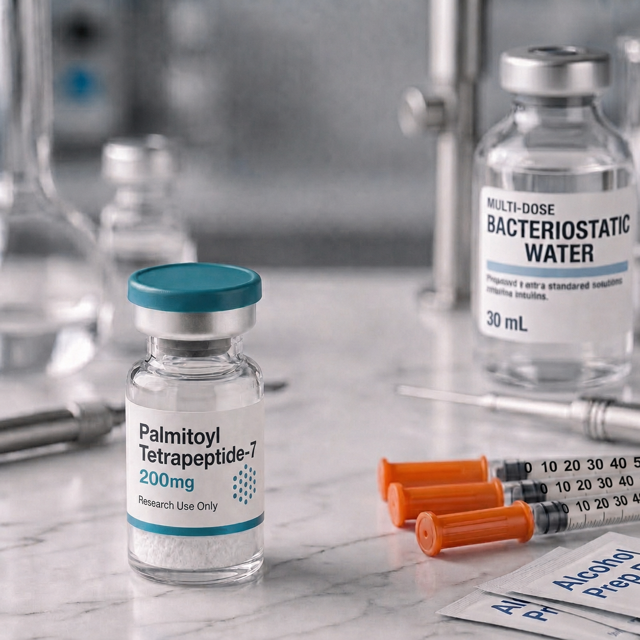 Palmitoyl Tetrapeptide-7, mock product photograph