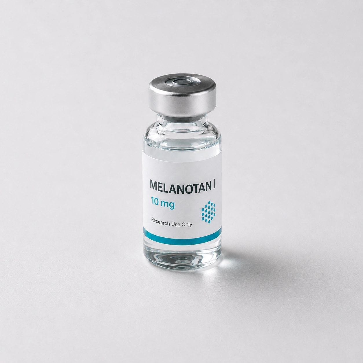 Research vial labeled Melanotan I, ten milligrams