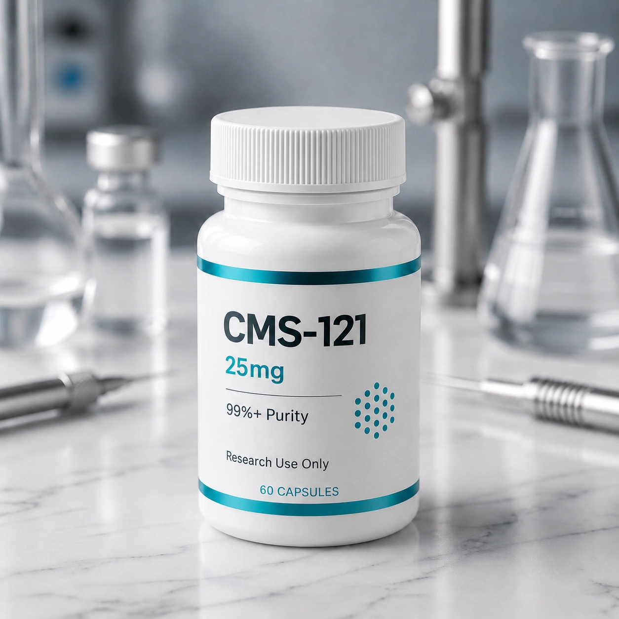 CMS-121 vial, mock product photograph