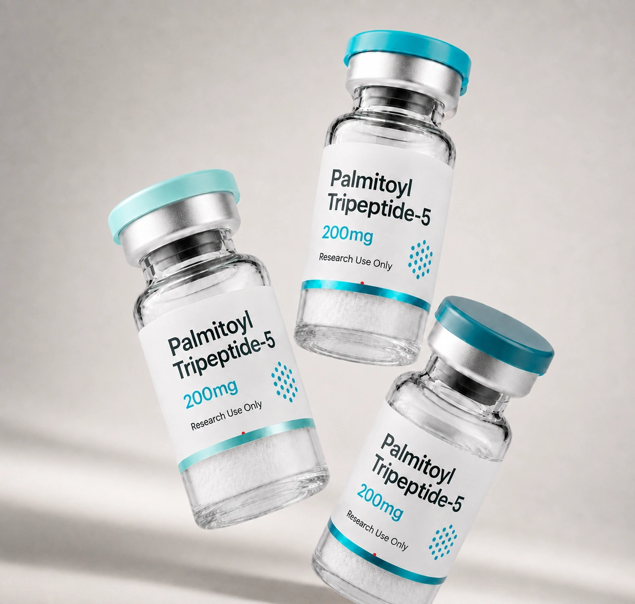 Palmitoyl Tripeptide-5 vial, mock product photograph, view 3