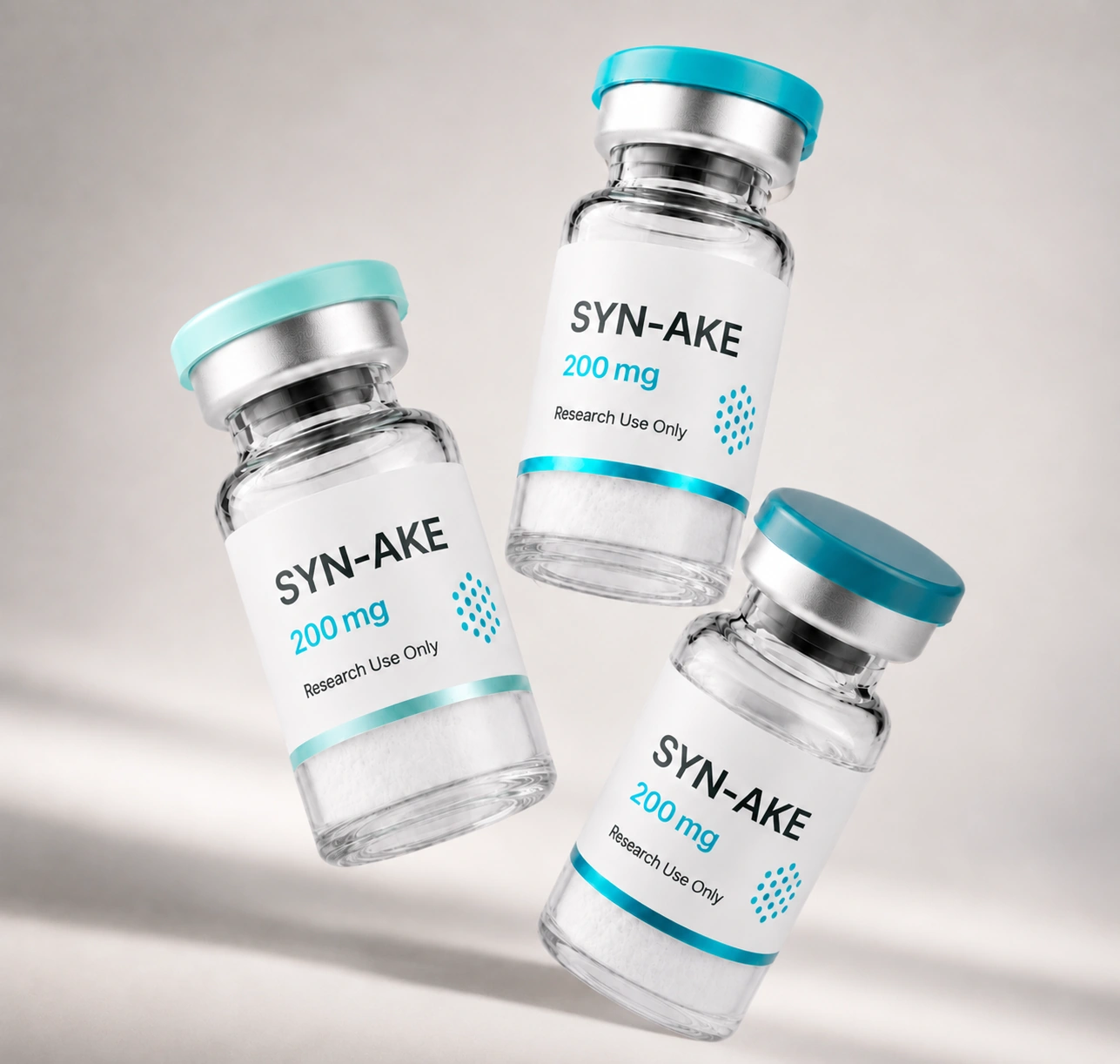 SYN-AKE vial, mock product photograph, view 3