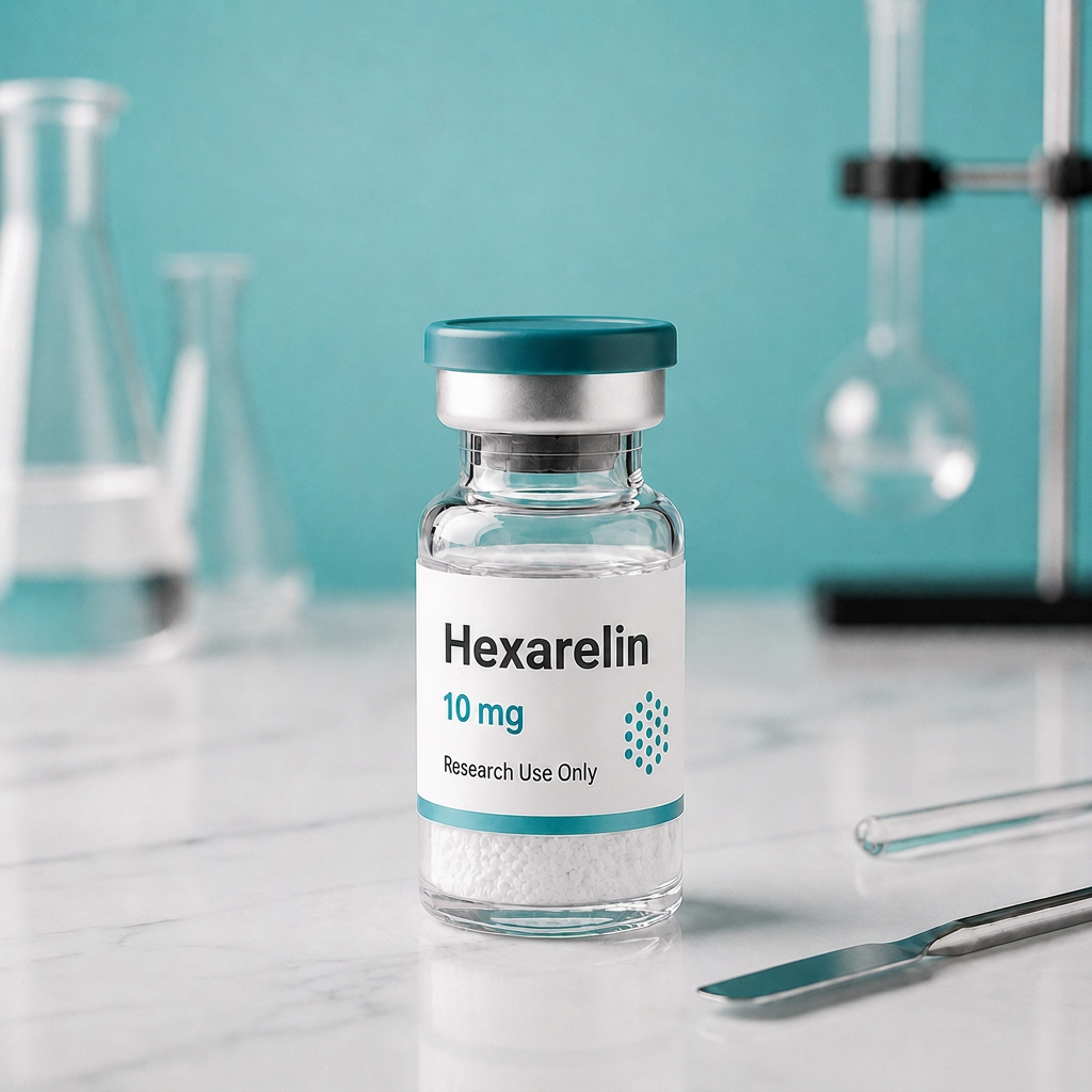 Hexarelin, mock product photograph