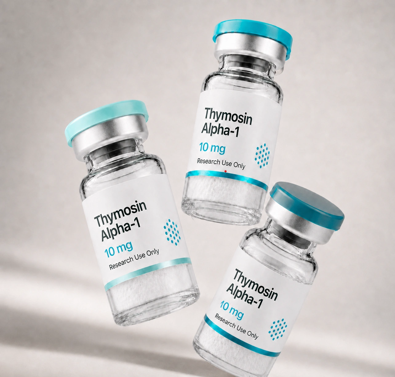 Thymosin Alpha-1 vial, mock product photograph, view 3