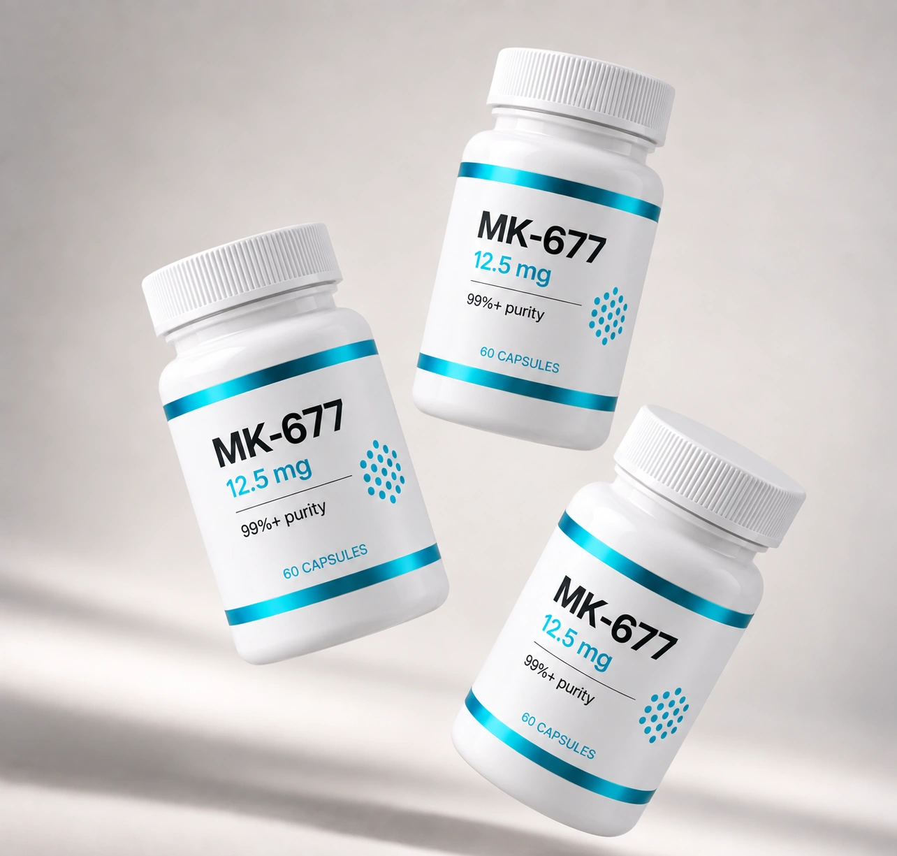 MK-677 (Ibutamoren) vial, mock product photograph, view 3