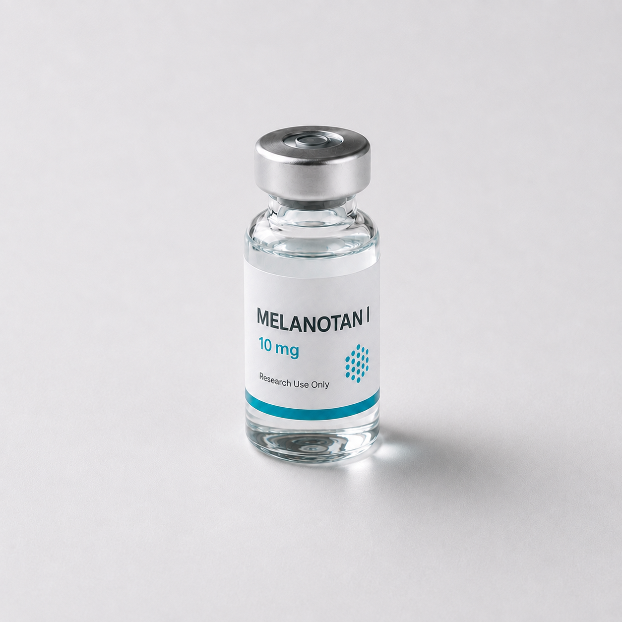 Research vial labeled Melanotan I, ten milligrams