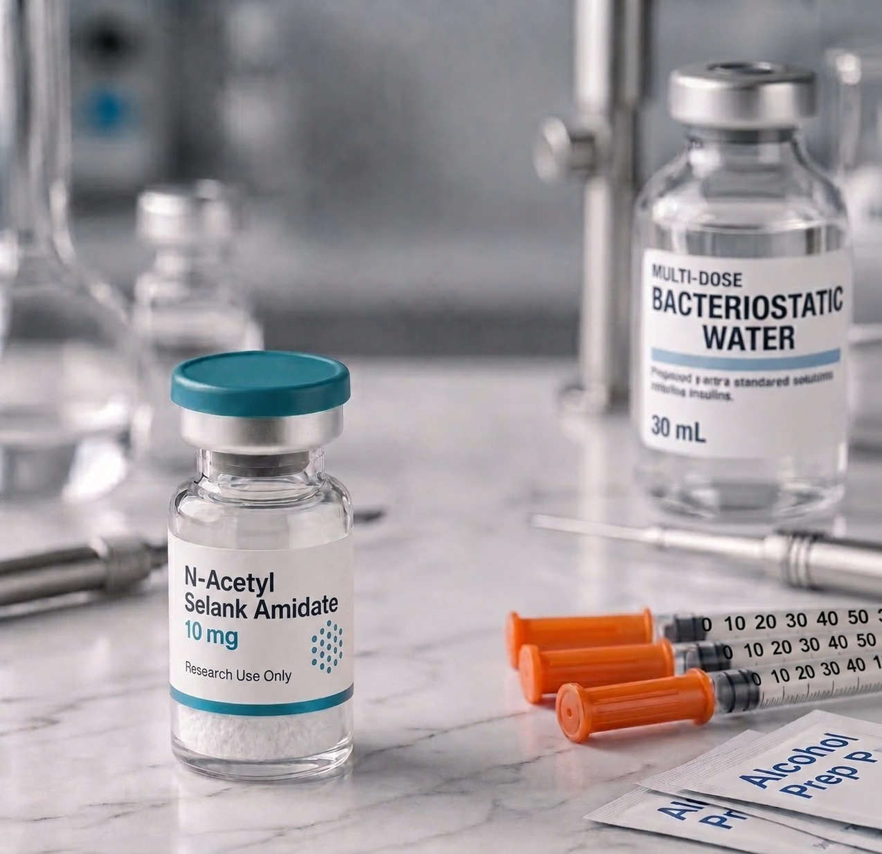 N-Acetyl Selank Amidate, mock product photograph