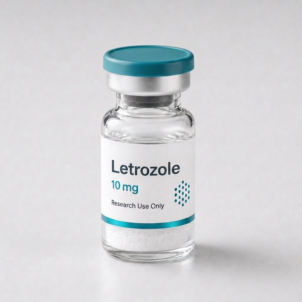 Letrozole vial, mock product photograph