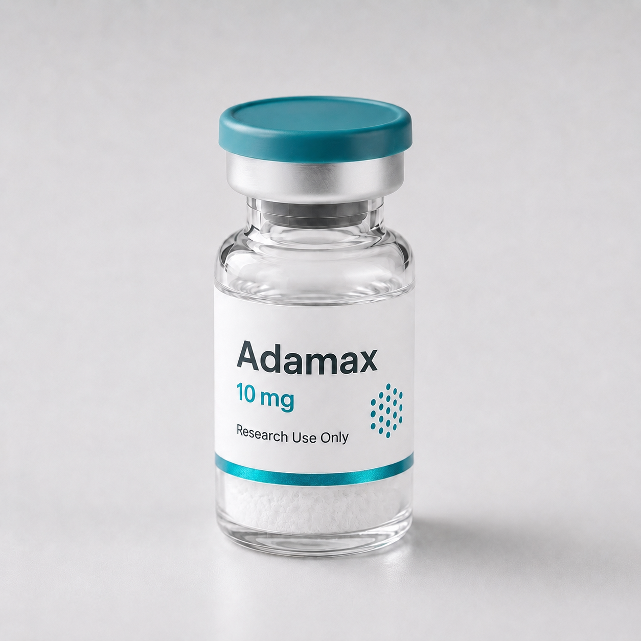Adamax vial, mock product photograph