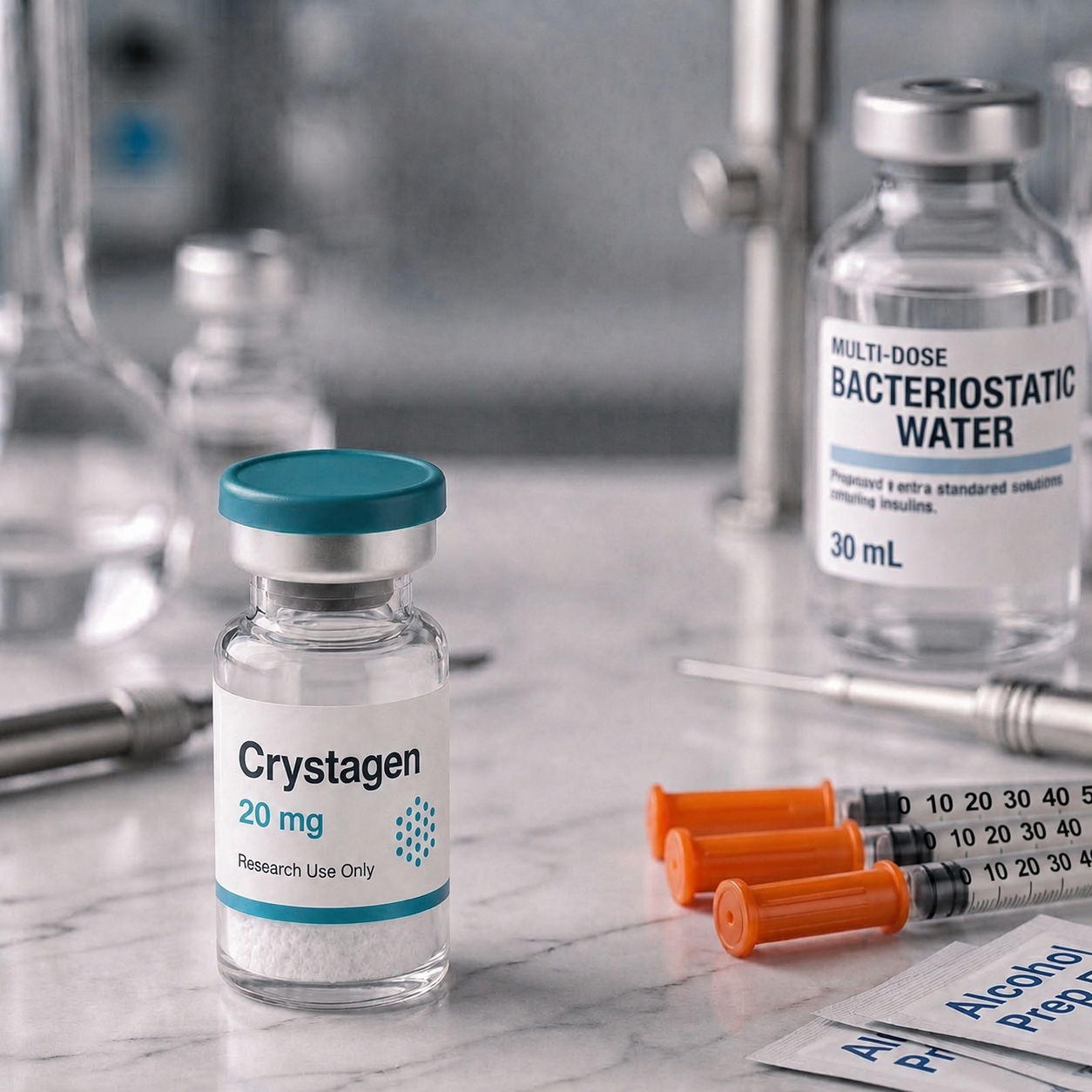 Crystagen, mock product photograph