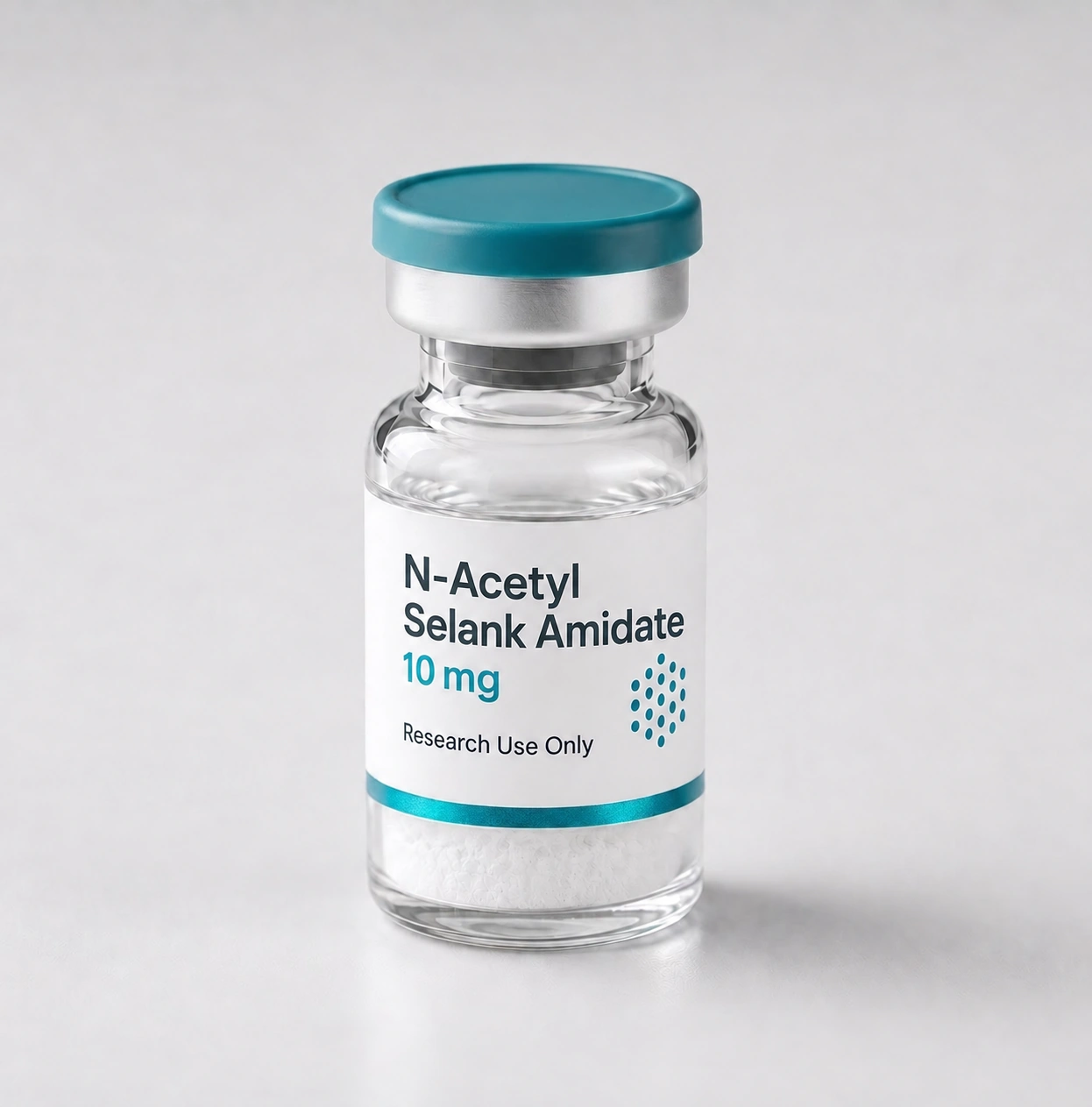 N-Acetyl Selank Amidate vial, mock product photograph