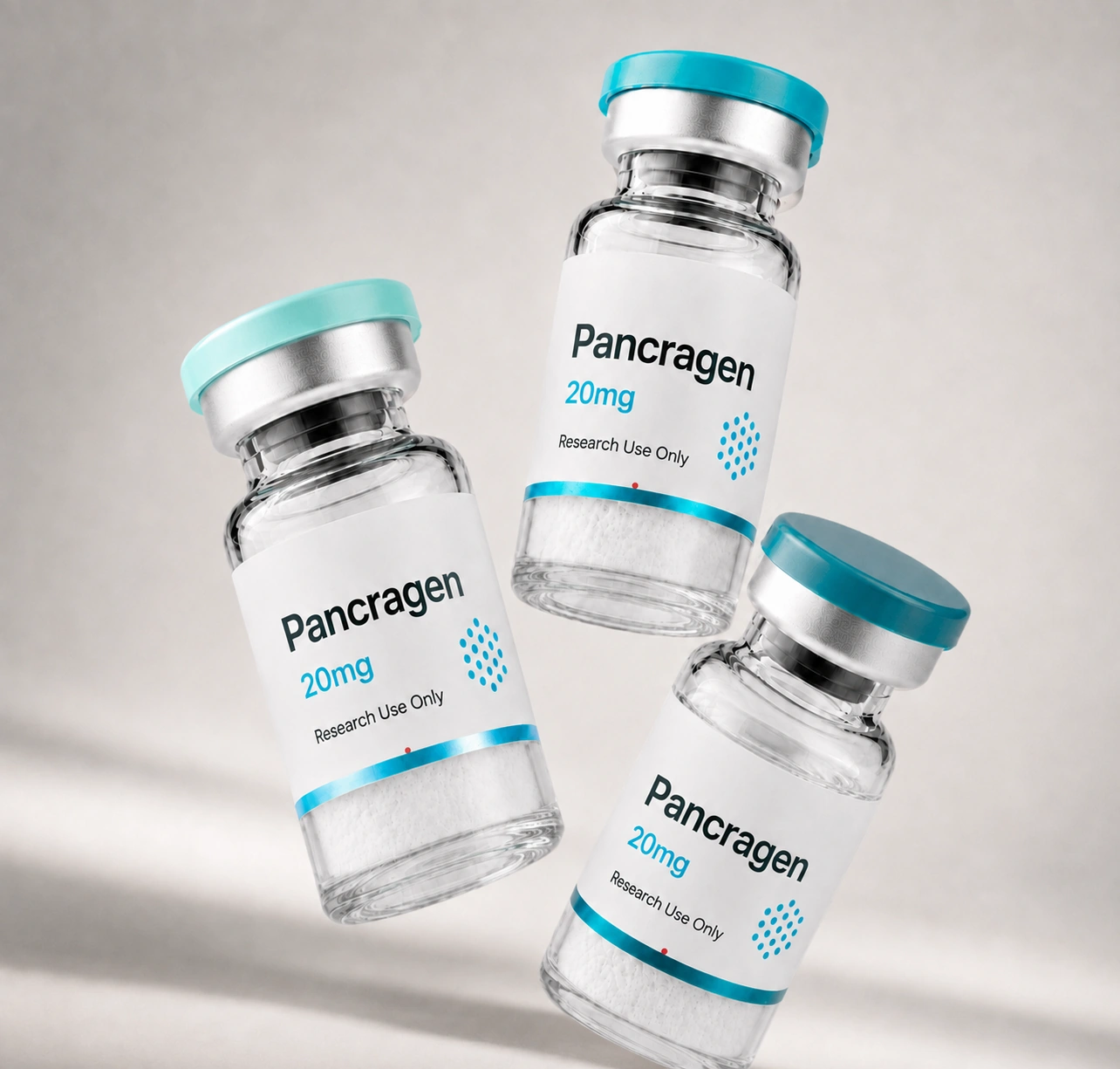 Pancragen vial, mock product photograph, view 3