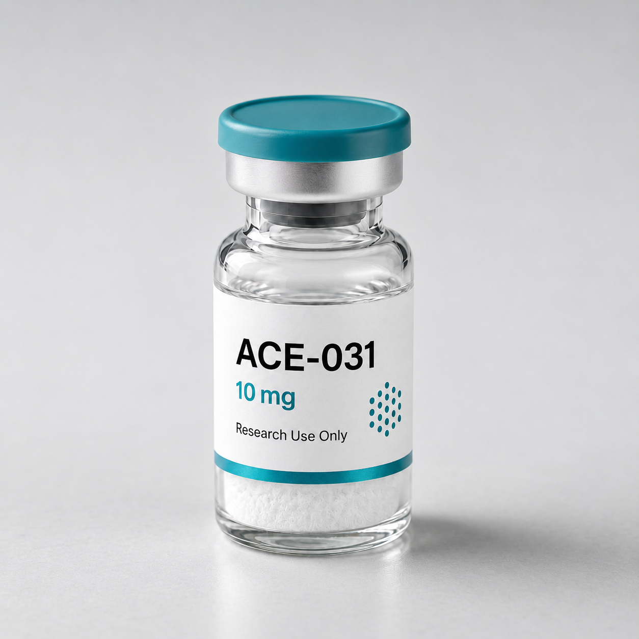 ACE-031 (Ramatercept) vial, mock product photograph
