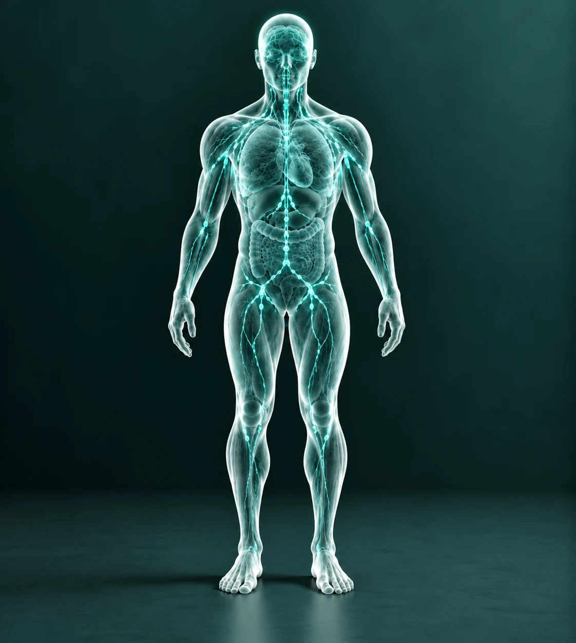 Anatomical illustration highlighting immune