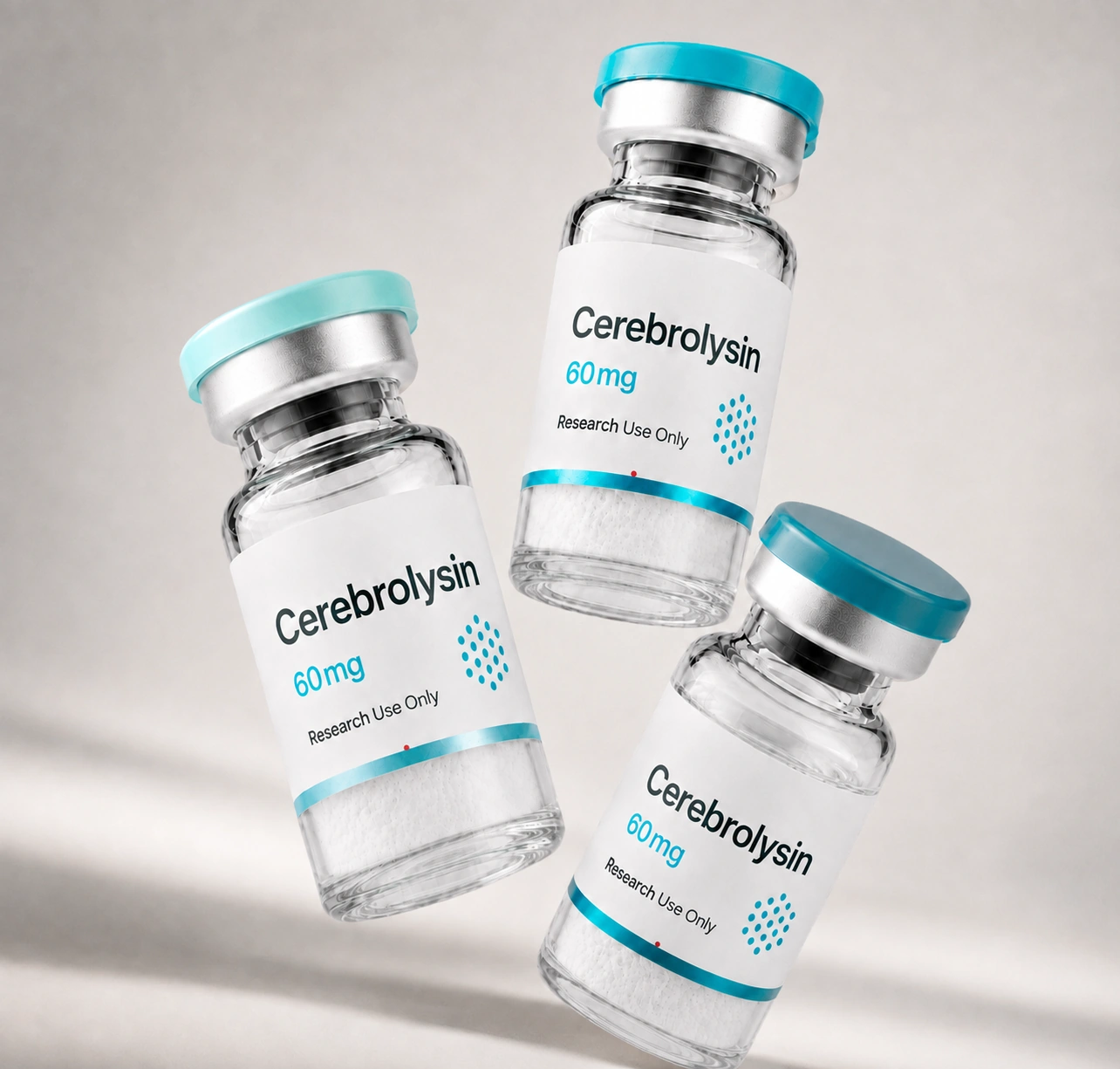 Cerebrolysin vial, mock product photograph, view 3