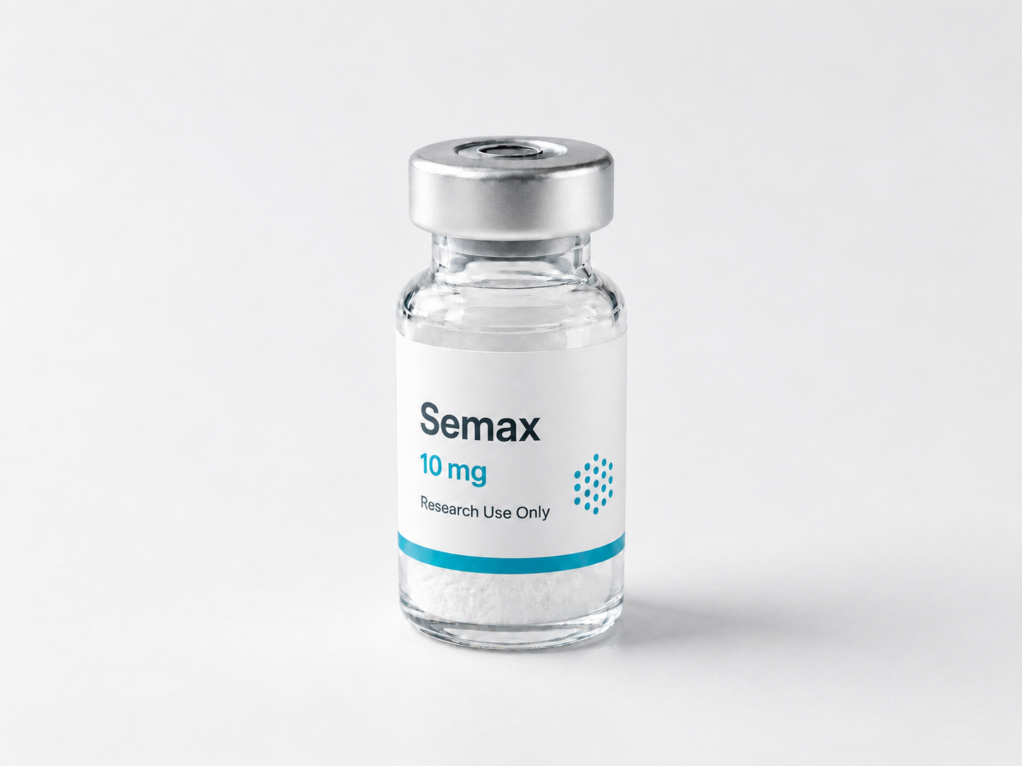 A research vial labelled Semax, 10 milligrams
