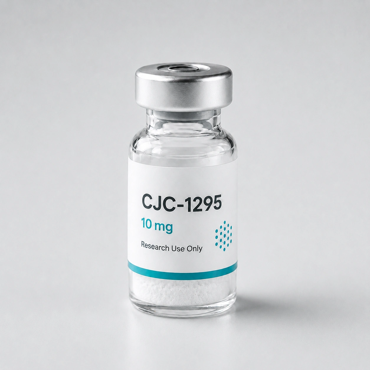Vial labeled CJC-1295, ten milligrams