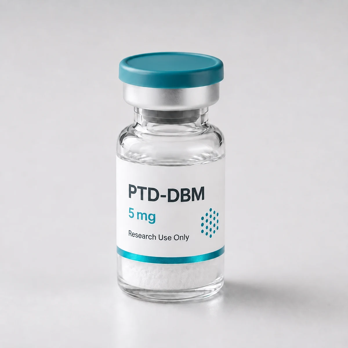 PTD-DBM vial, mock product photograph