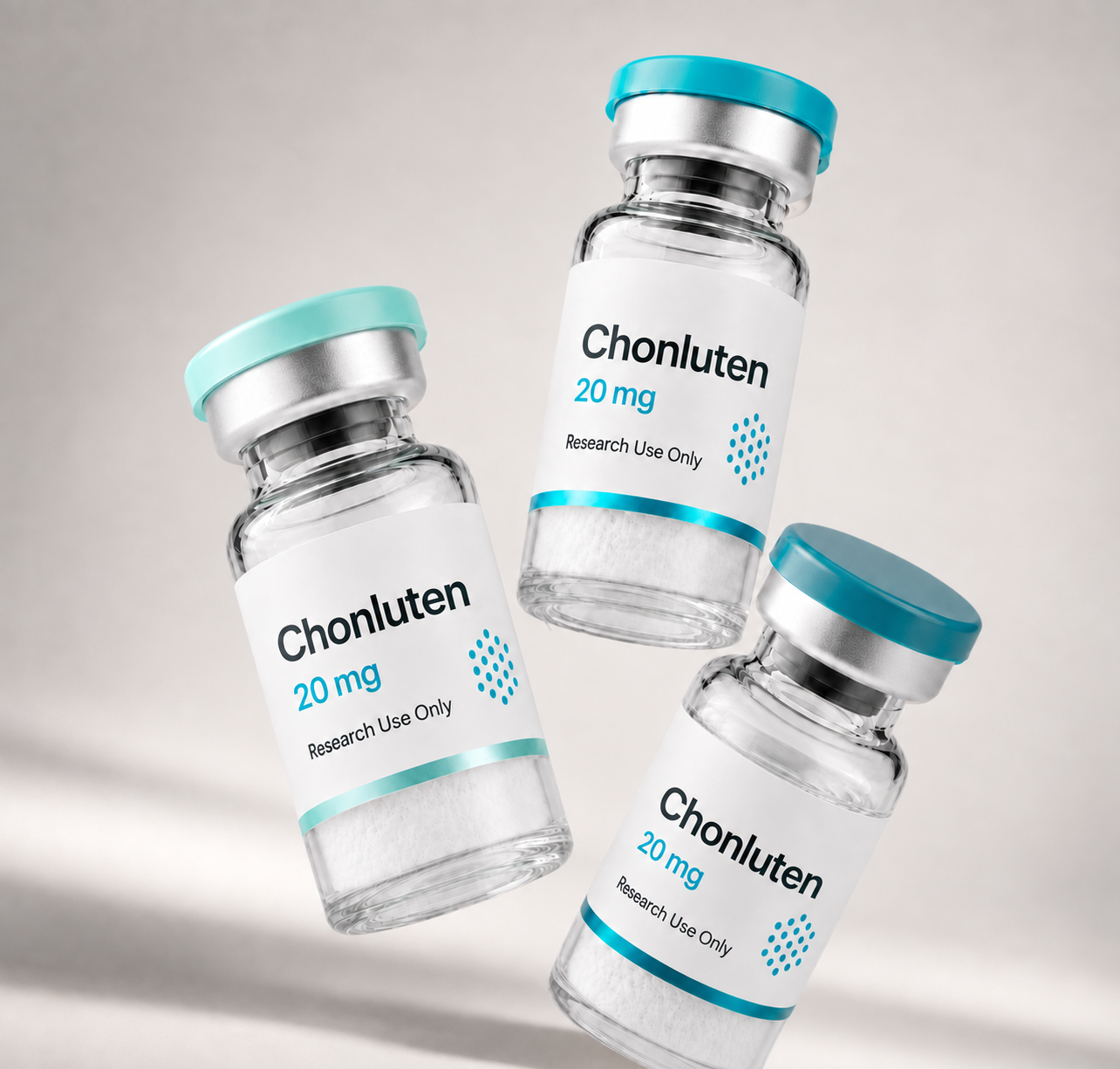 Chonluten vial, mock product photograph, view 3