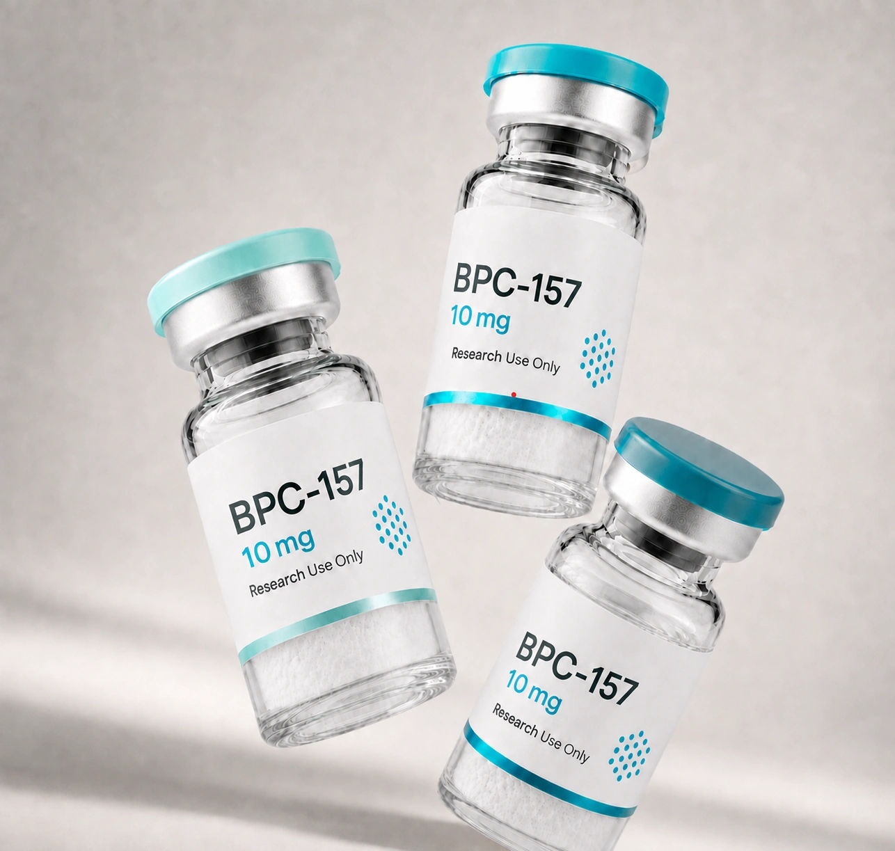 BPC-157 vial, mock product photograph, view 3