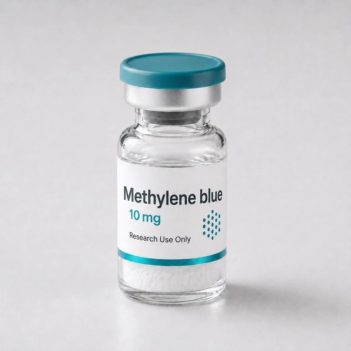 Methylene Blue vial, mock product photograph