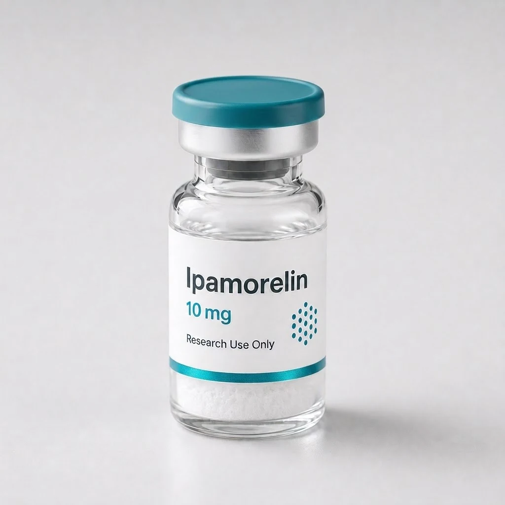 Ipamorelin vial, mock product photograph