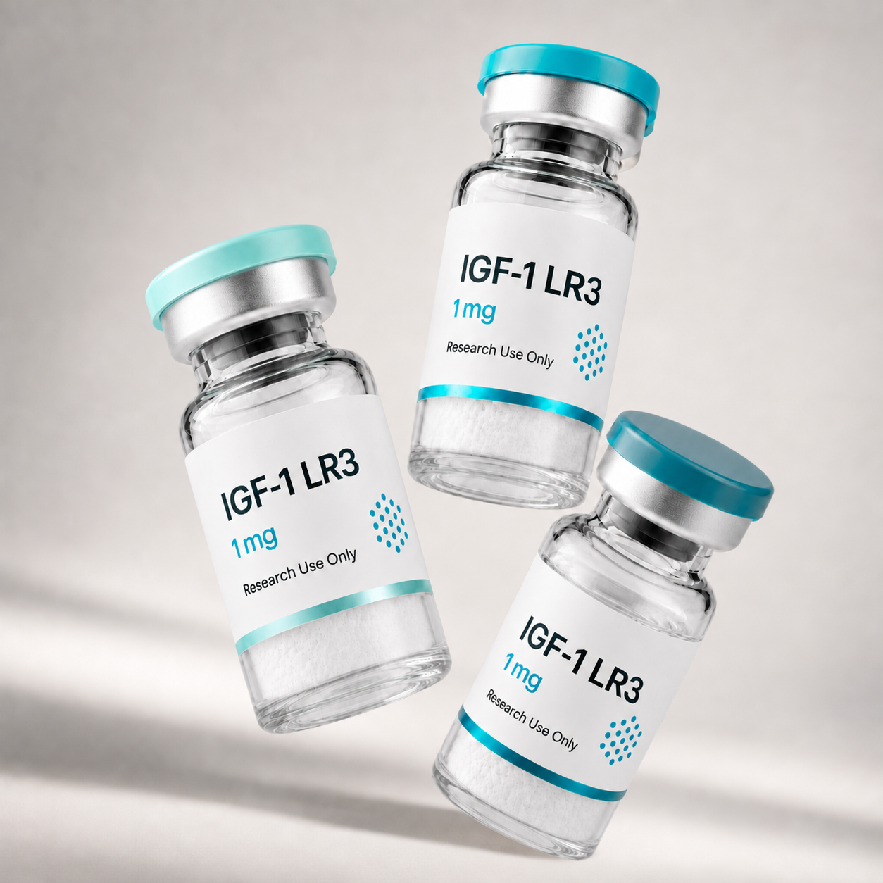IGF-1 LR3 vial, mock product photograph, view 3