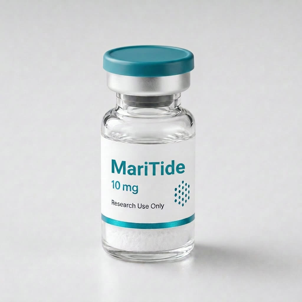MariTide (maridebart cafraglutide) vial, mock product photograph