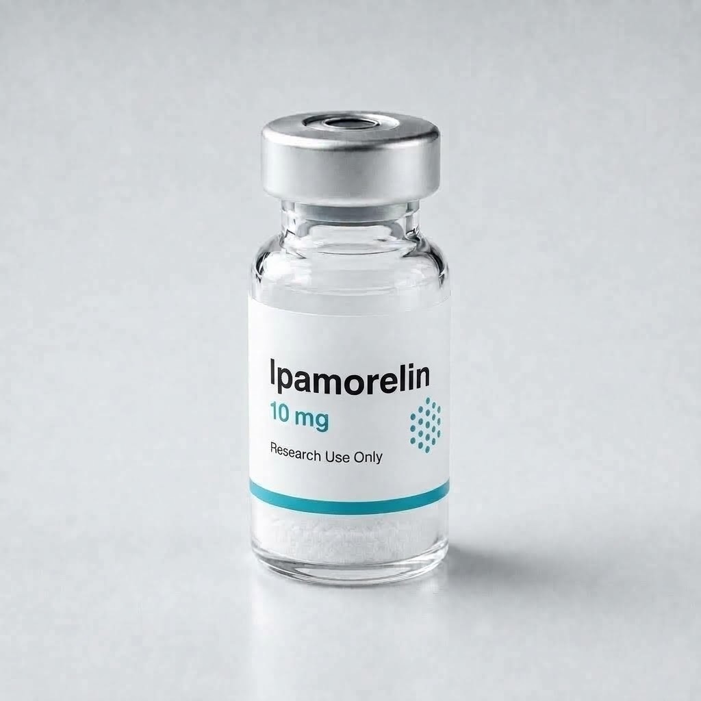 Research vial labelled Ipamorelin 10 mg