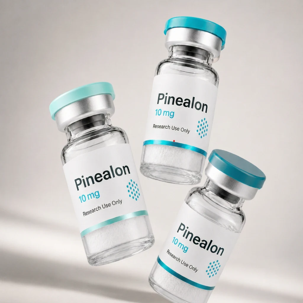 Pinealon vial, mock product photograph, view 3